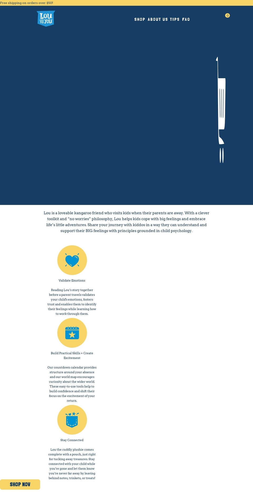loucomestoyou.com shopify website screenshot
