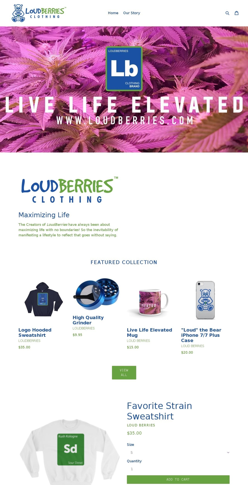 loudberries.com shopify website screenshot