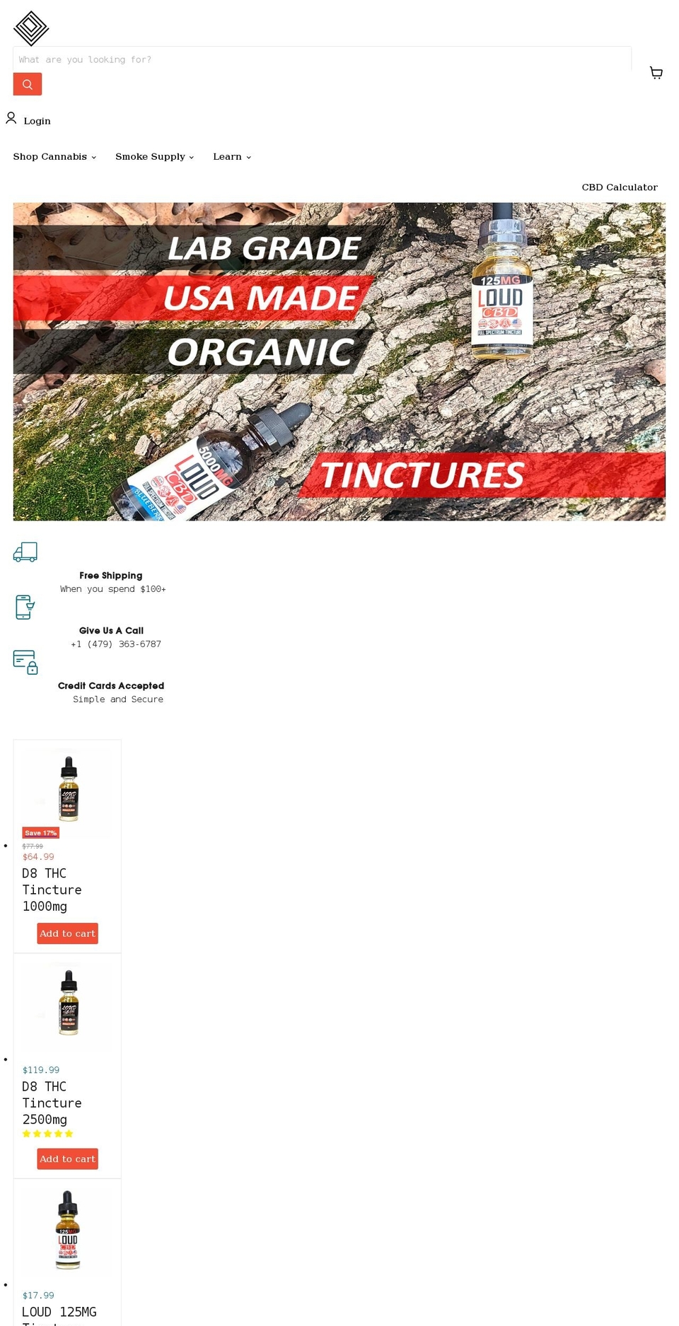 loudcannabidiol.com — Shopify storefront screenshot
