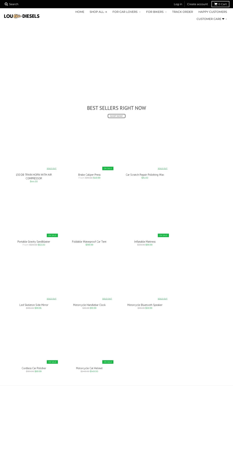 louddiesels.com shopify website screenshot