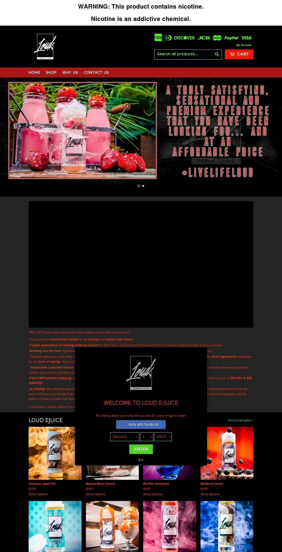 loudejuice.net shopify website screenshot
