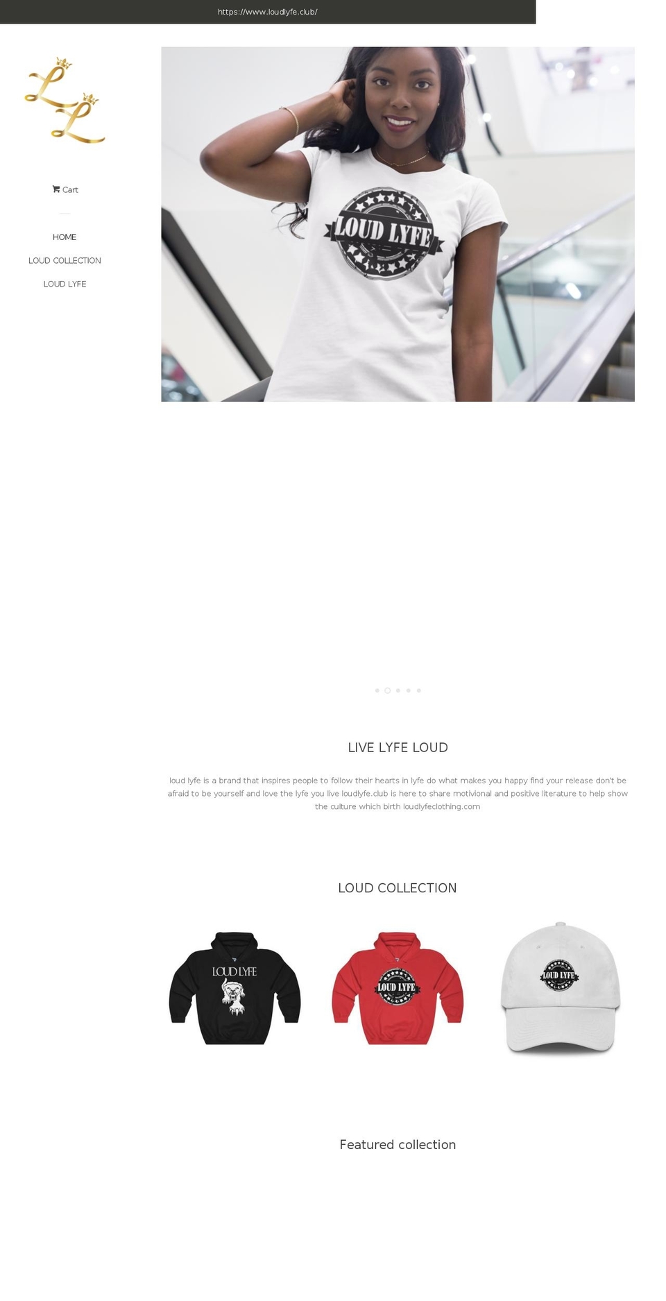 loudlyfeclothing.com — Shopify storefront screenshot