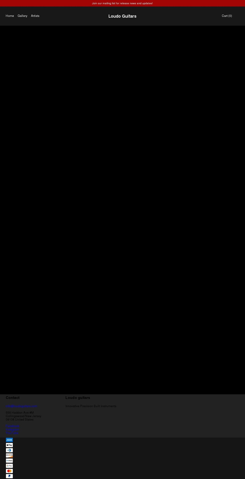 loudoguitars.com shopify website screenshot