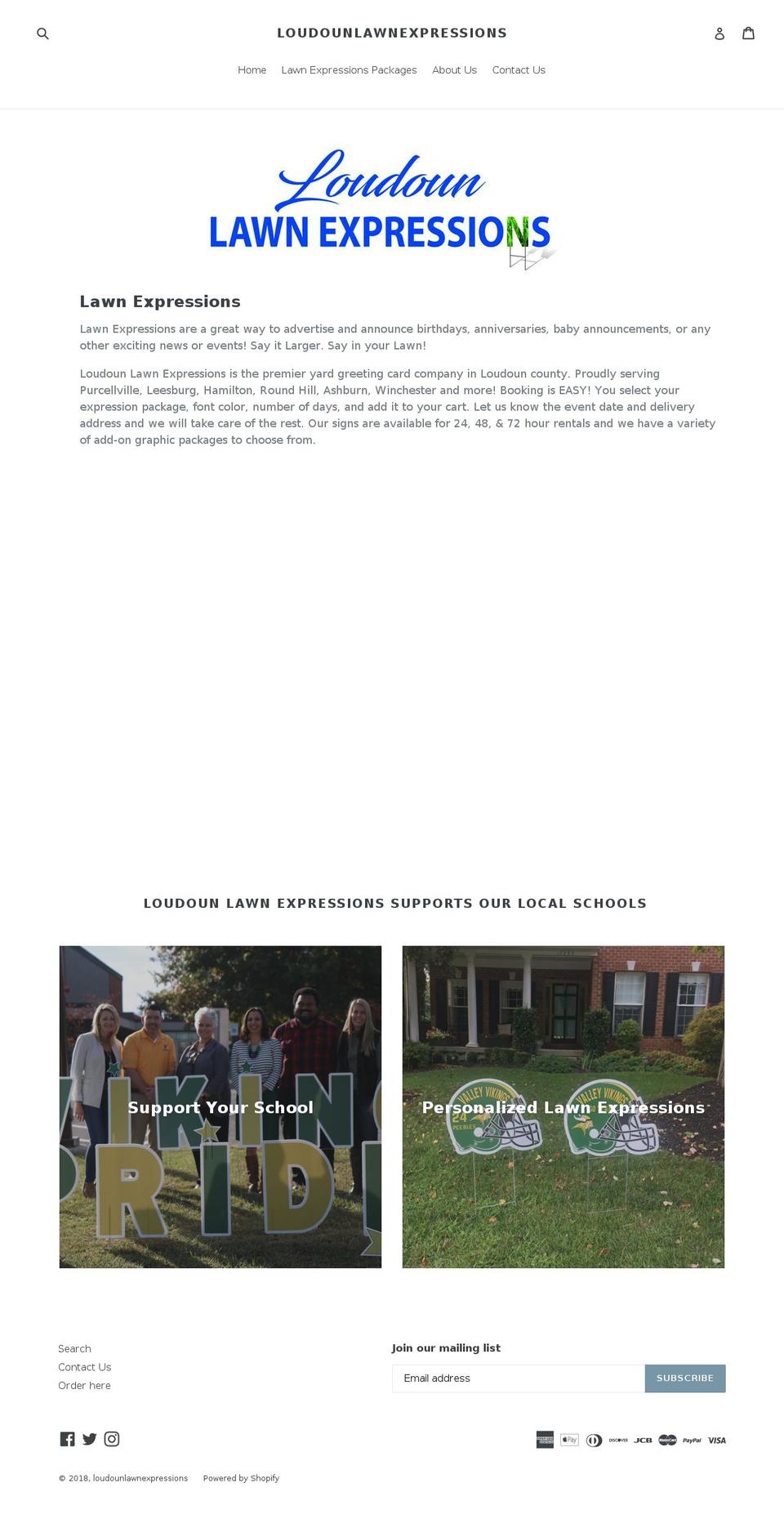 loudounlawnexpressions.com — Shopify storefront screenshot