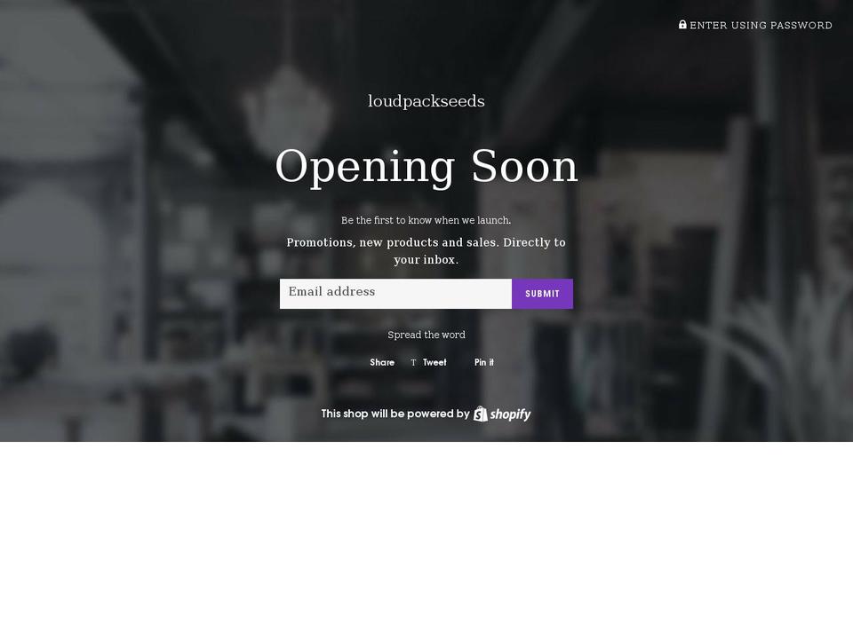 loudpackseeds.com shopify website screenshot
