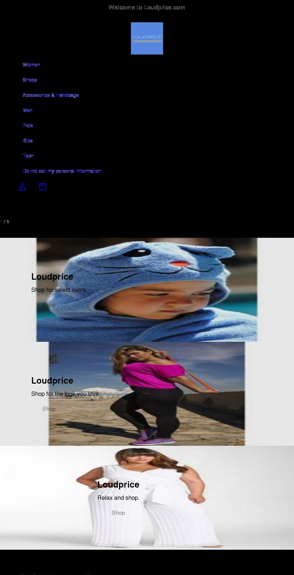 loudprice.com shopify website screenshot