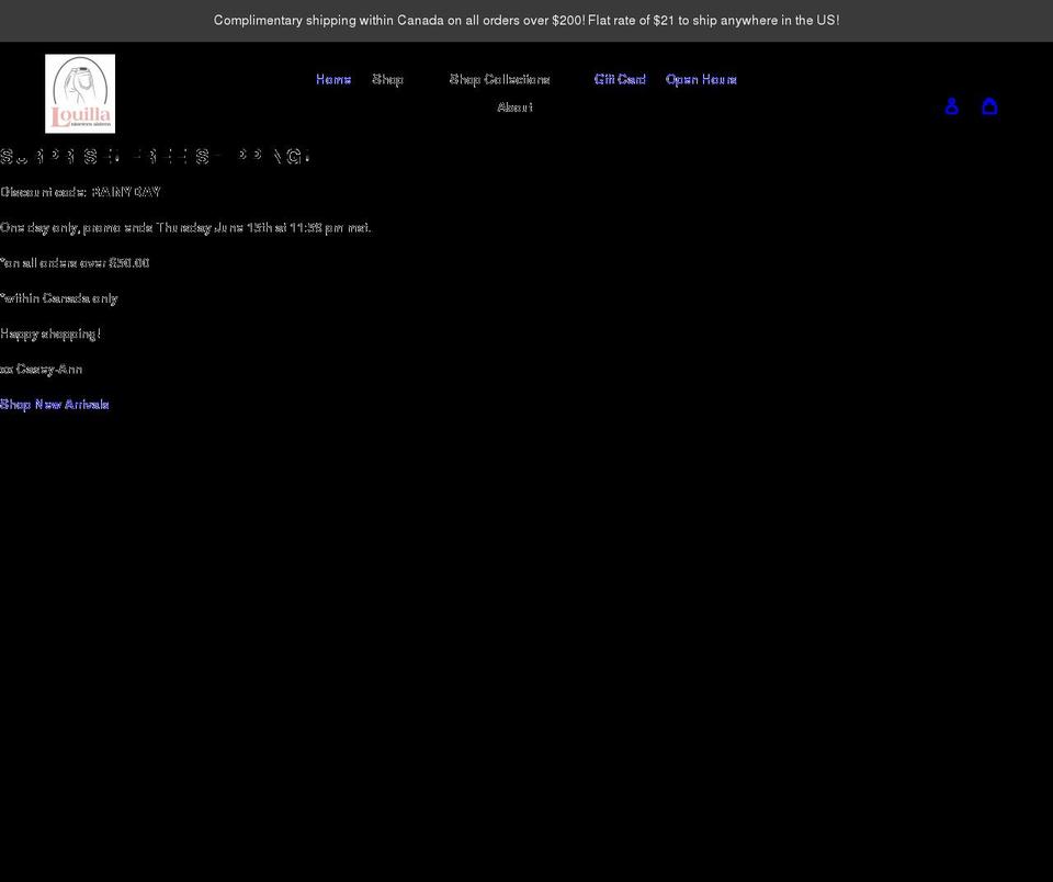 louilla1916.com shopify website screenshot