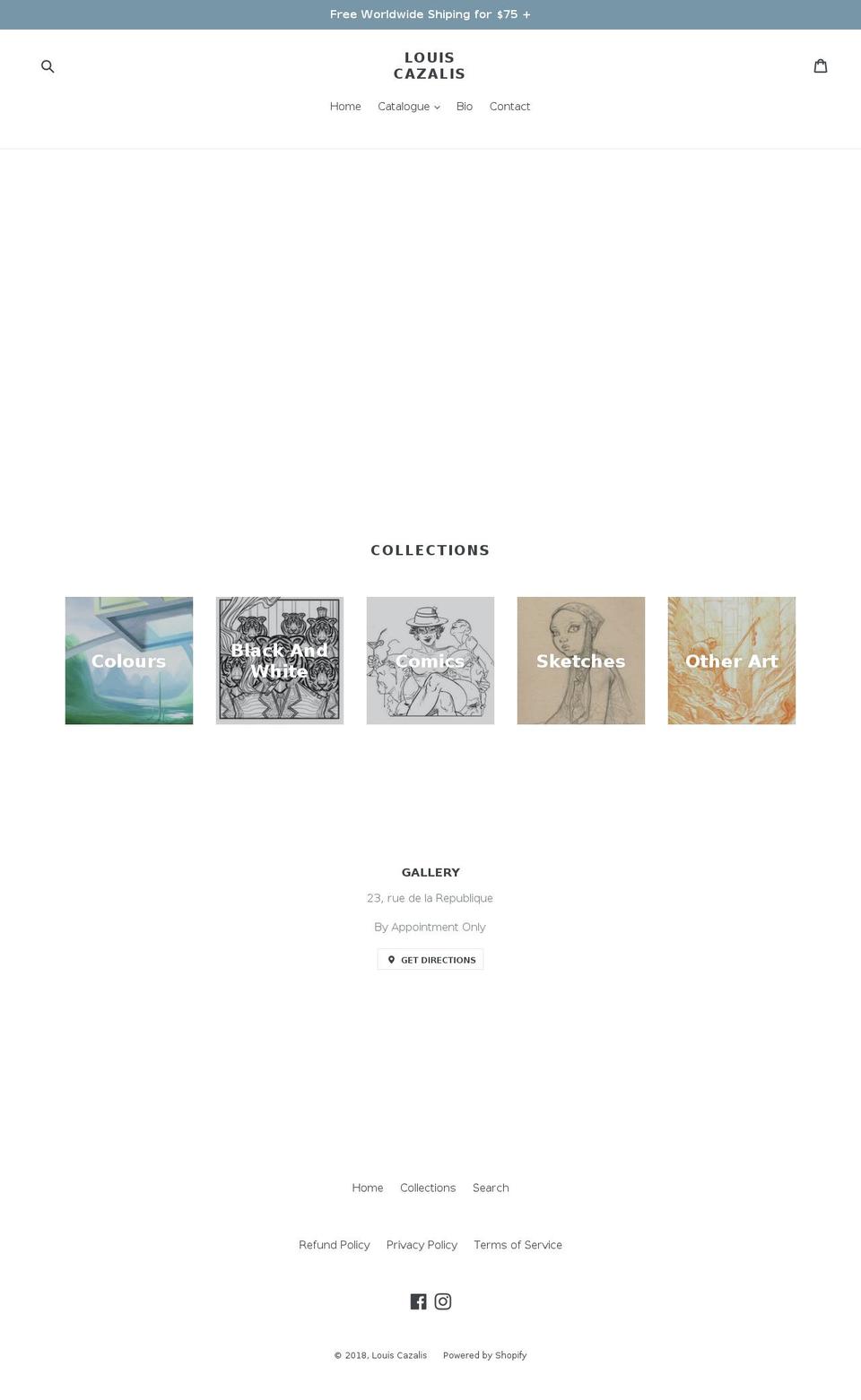 louis-cazalis.com shopify website screenshot