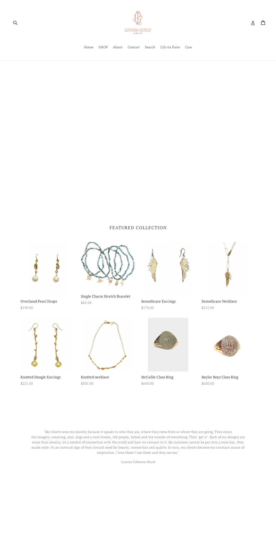 louisaguild.com shopify website screenshot