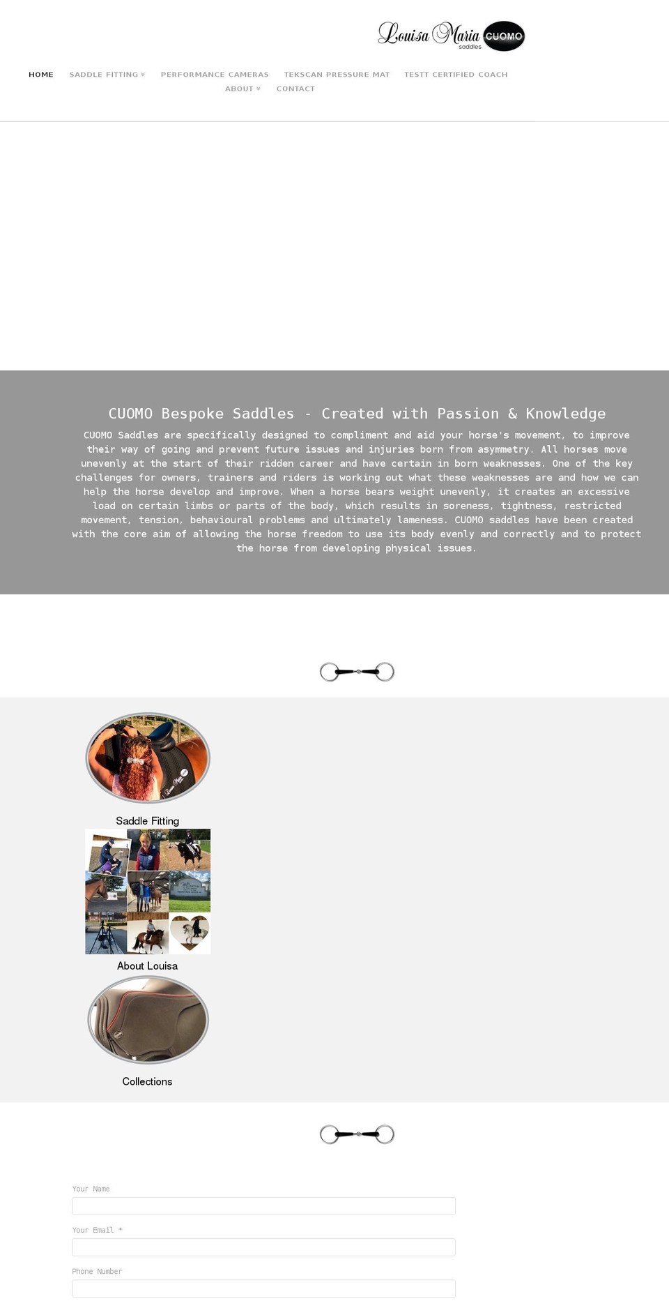 louisamariacuomosaddles.com shopify website screenshot