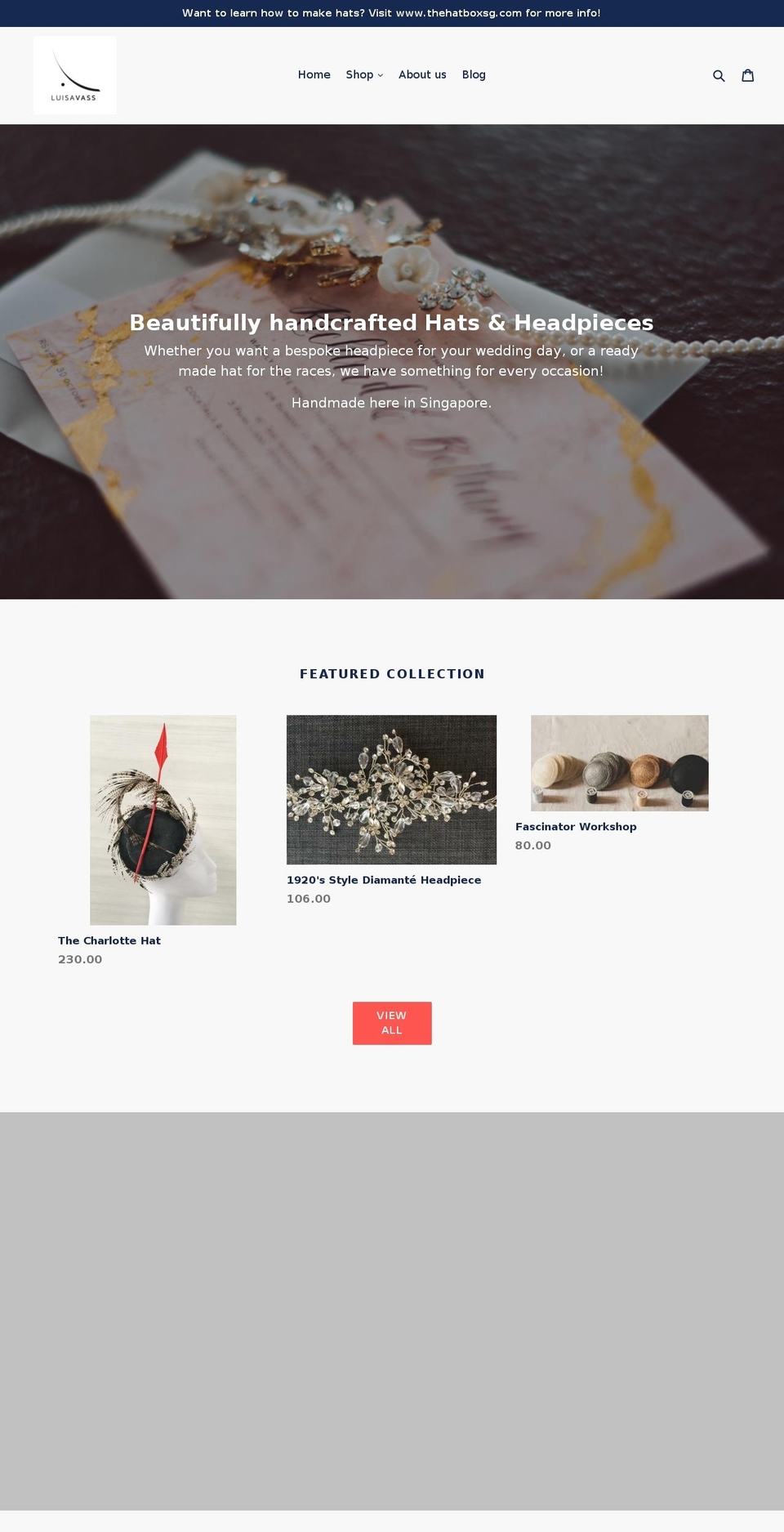 louisavass.com shopify website screenshot