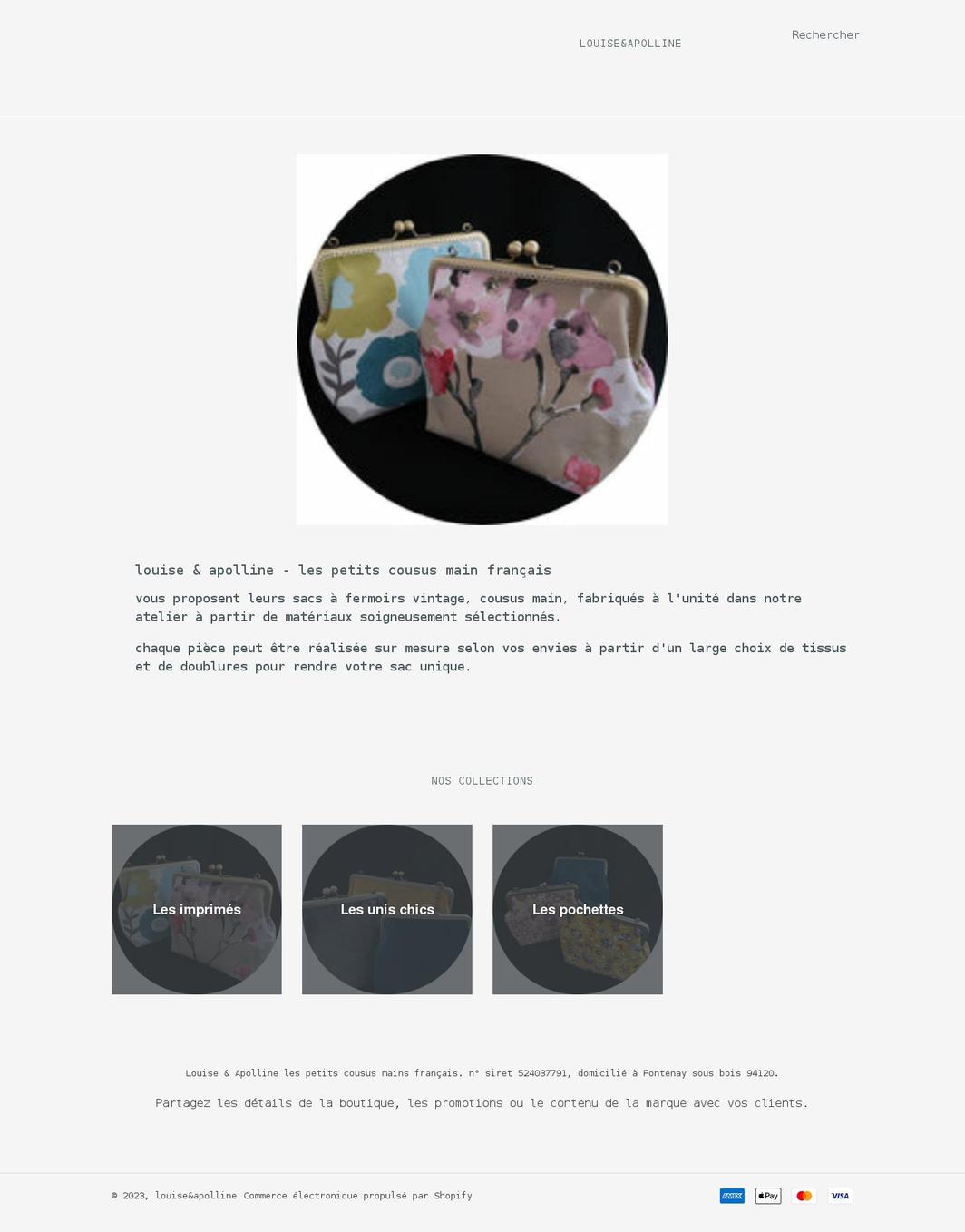 louise-apolline.com shopify website screenshot
