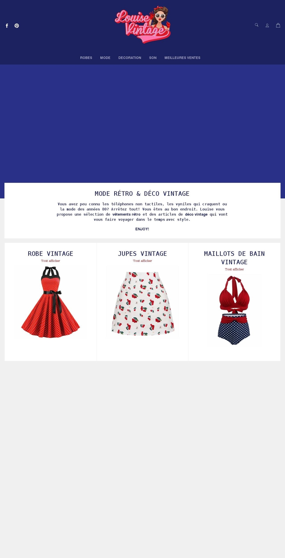 louise-vintage.com shopify website screenshot