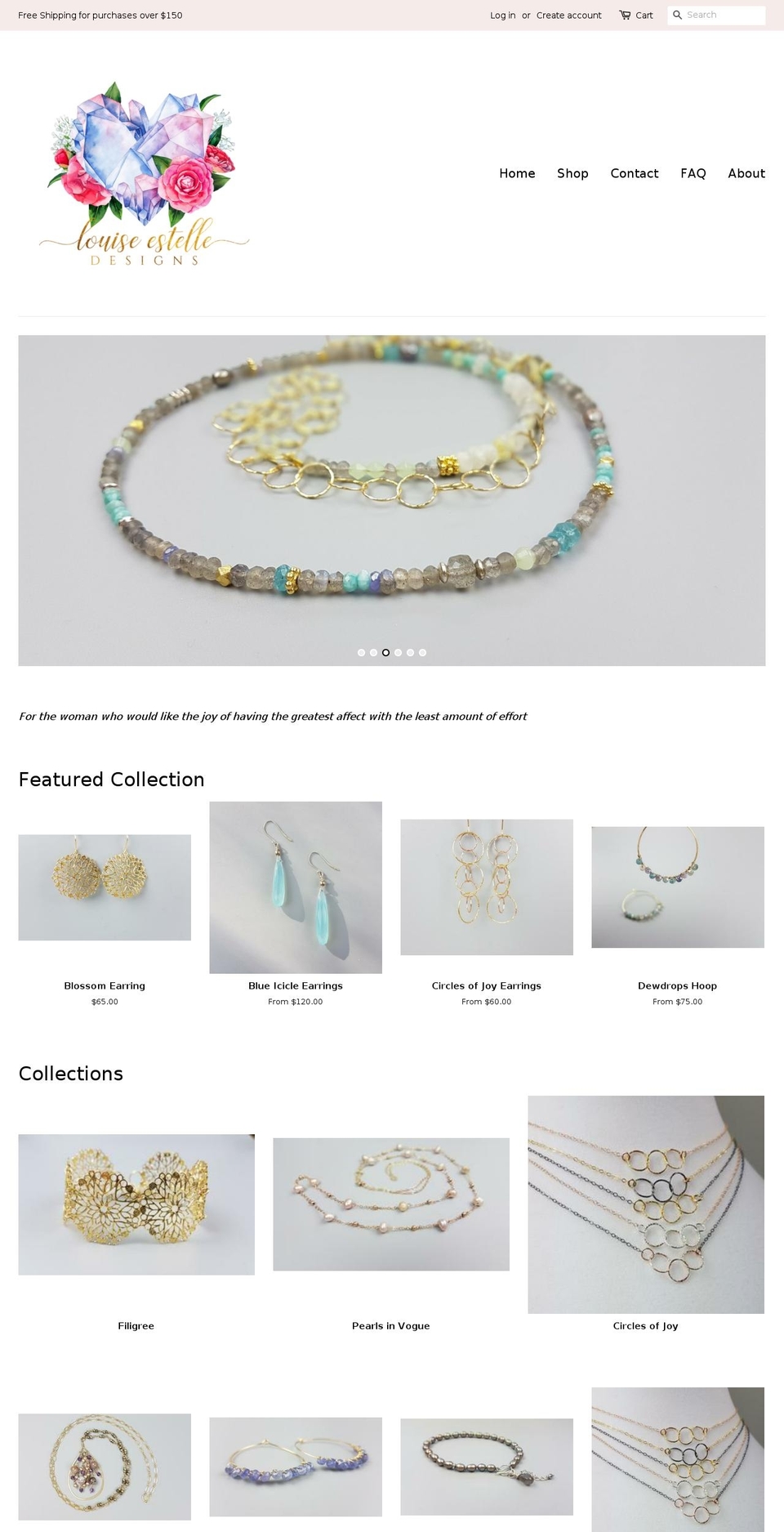 louiseestelle.com — Shopify storefront screenshot