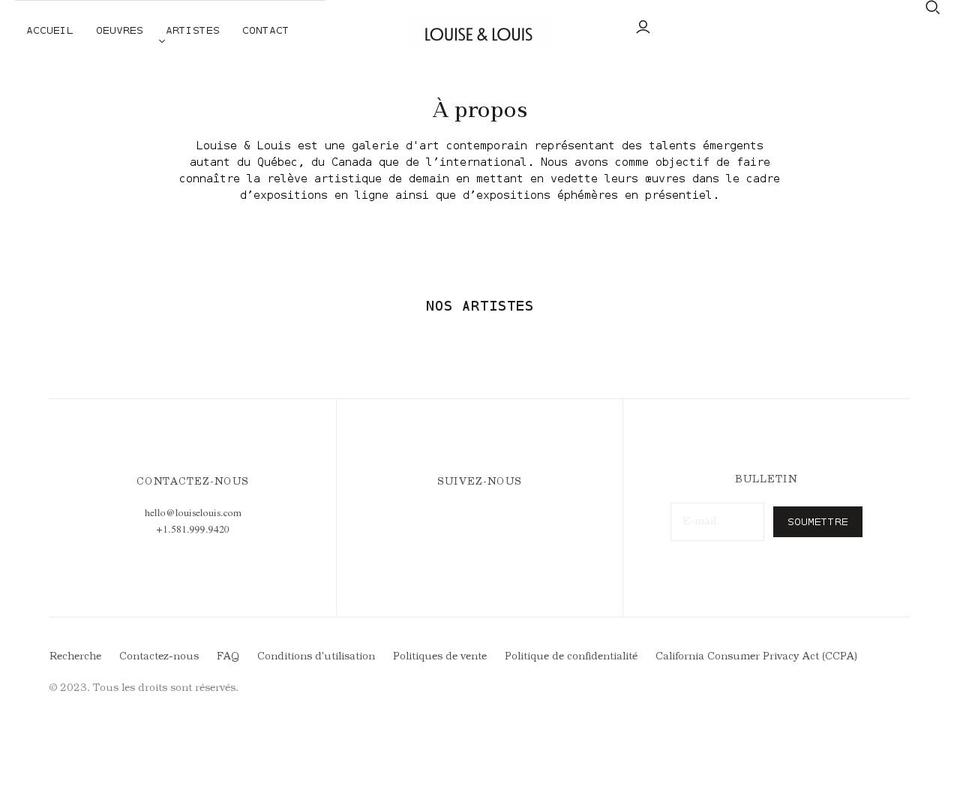 louiselouis.com shopify website screenshot