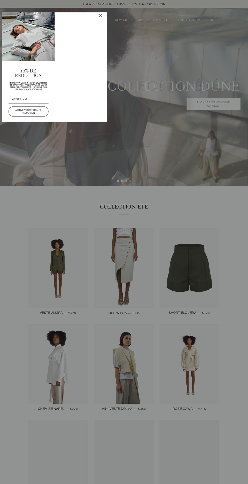 louisemarcaud.com shopify website screenshot