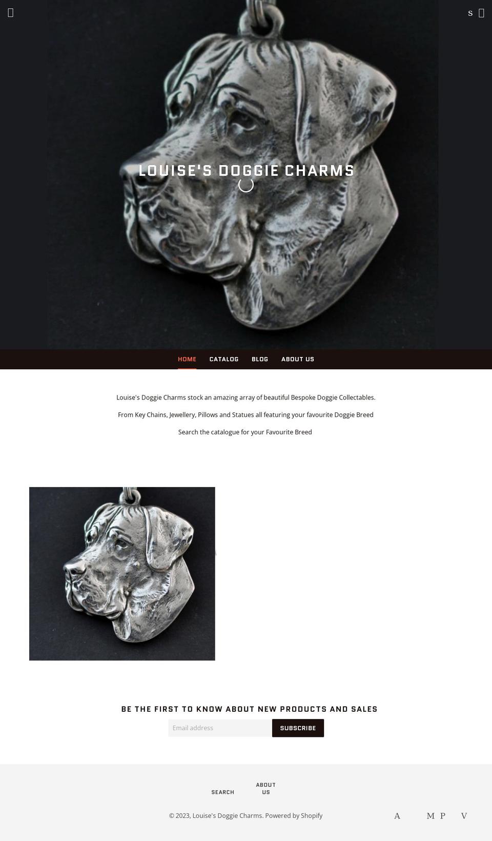louisesdoggiecharms.com — Shopify storefront screenshot