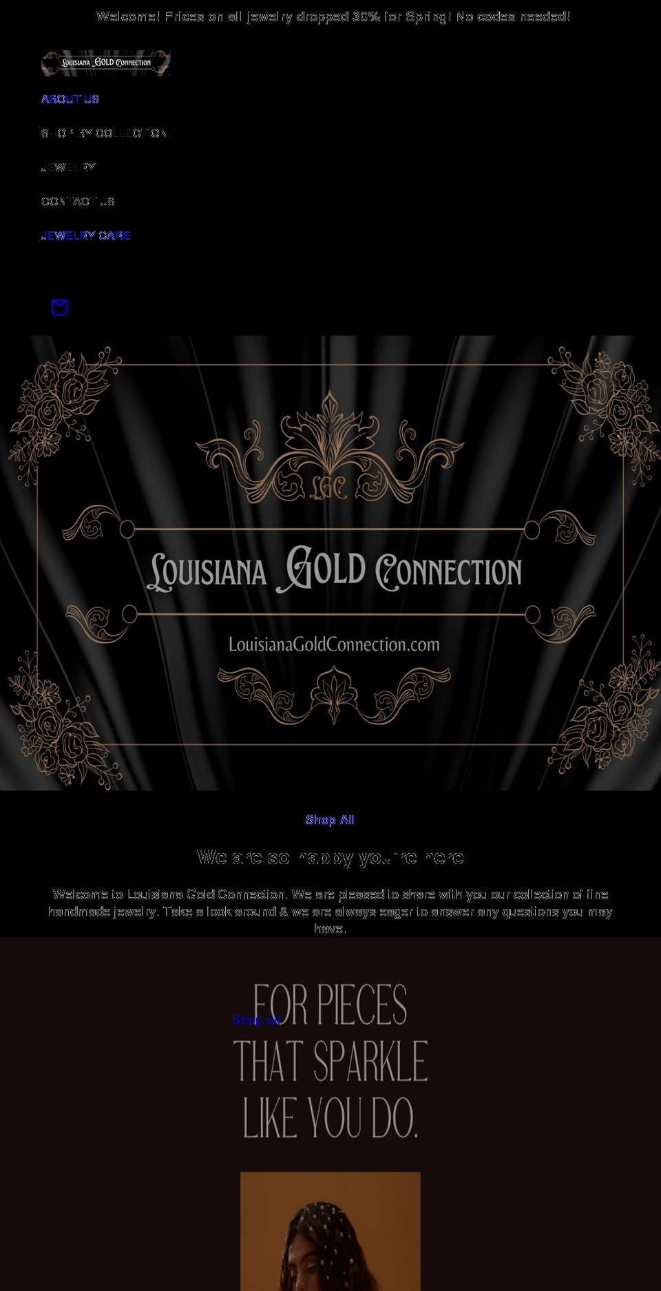 louisianagoldconnection.com shopify website screenshot