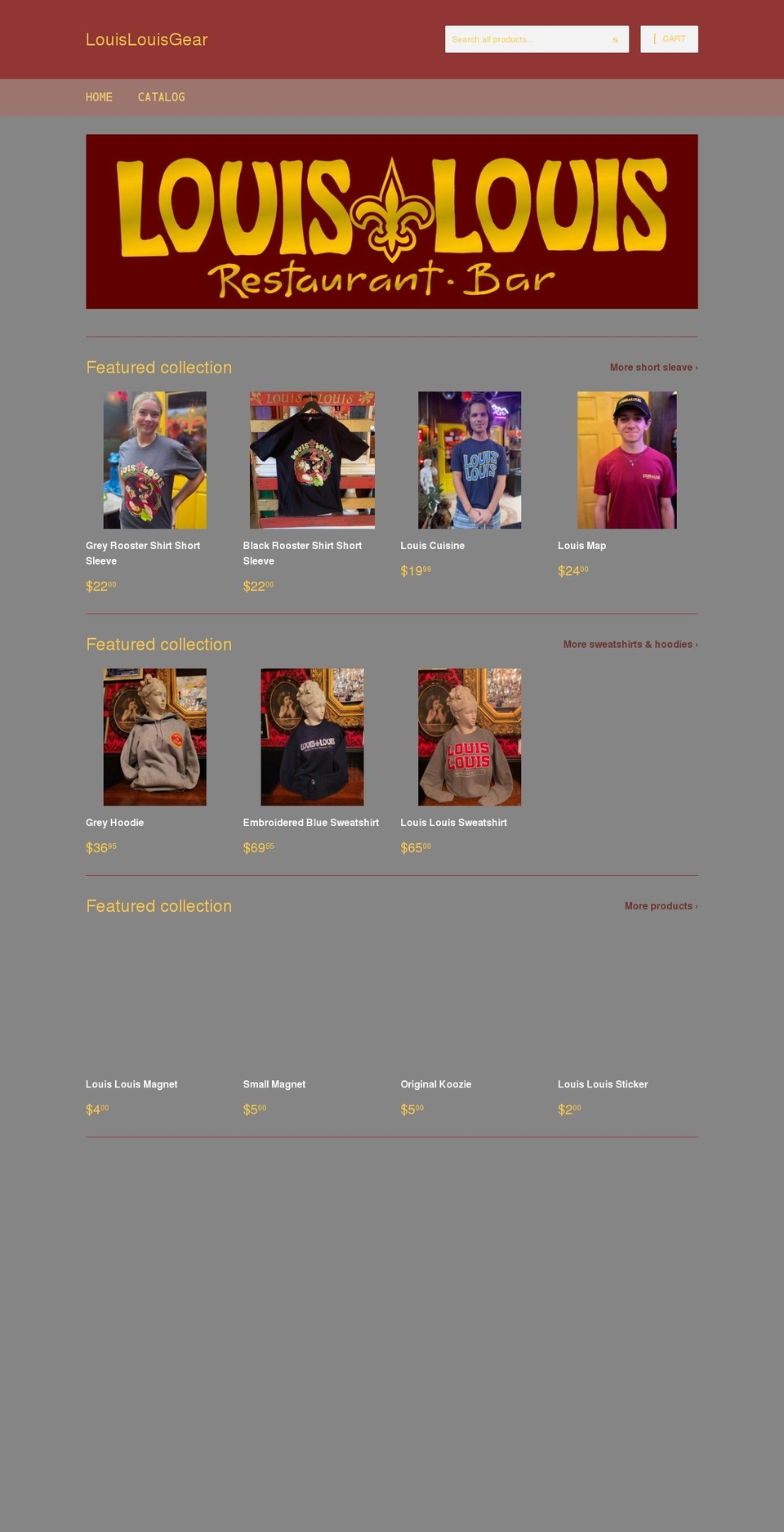 louislouisgear.com shopify website screenshot