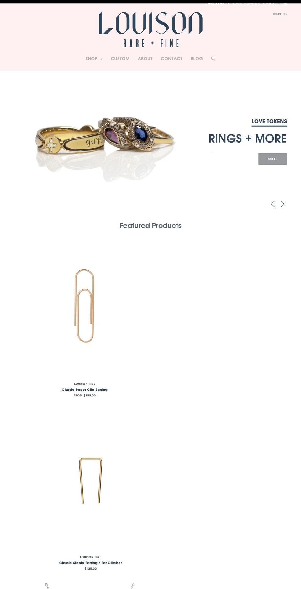 louisonfine.com shopify website screenshot
