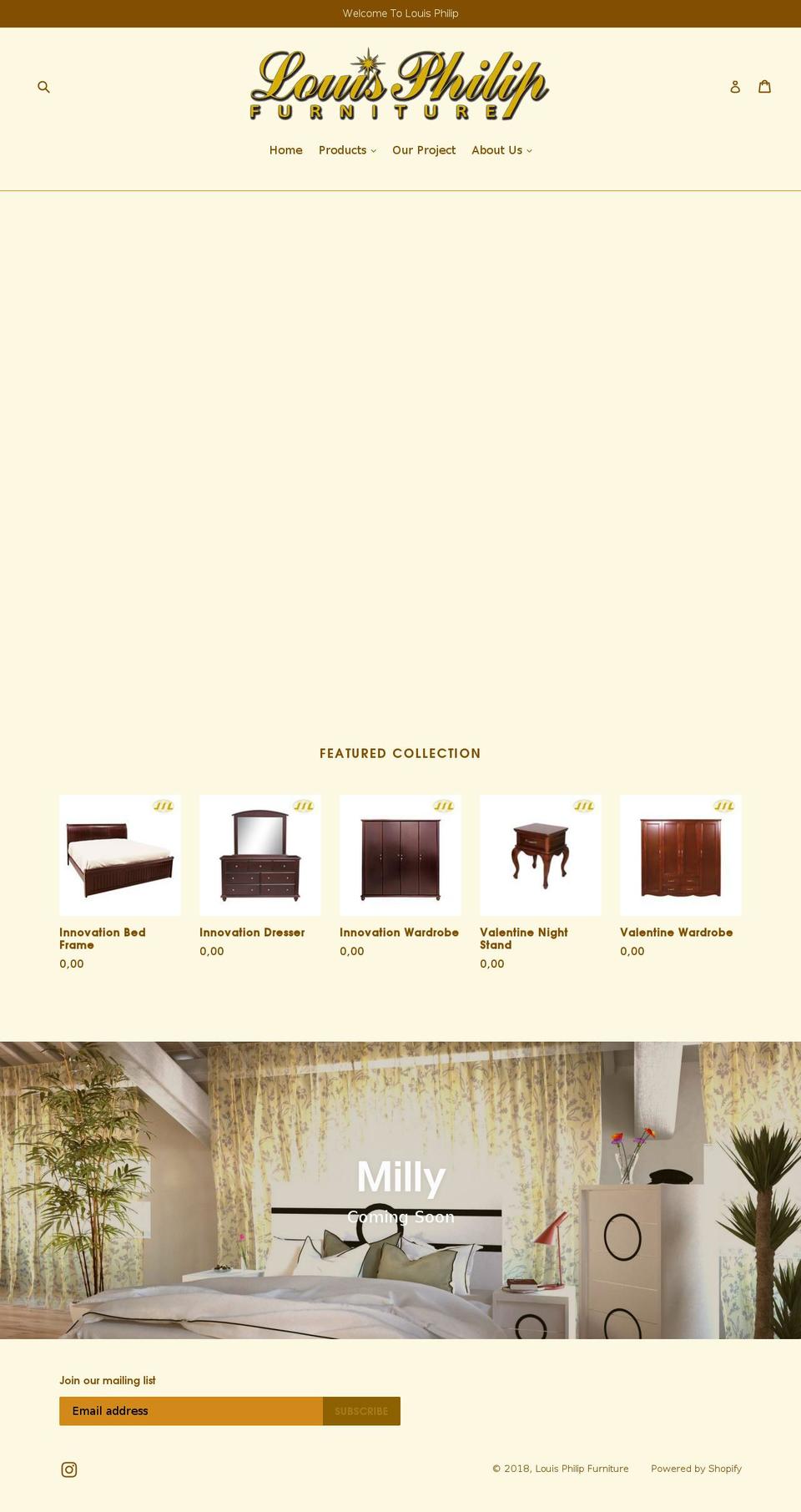 louisphilipfurniture.com — Shopify storefront screenshot
