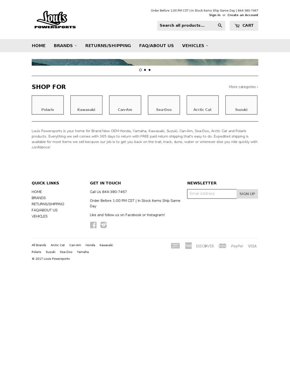 louispowersportsonline.com shopify website screenshot