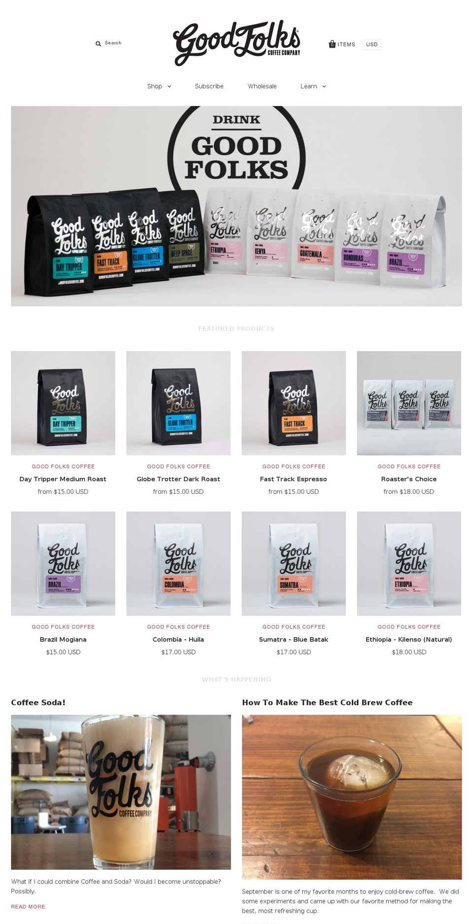 louisvillecoffee.com shopify website screenshot