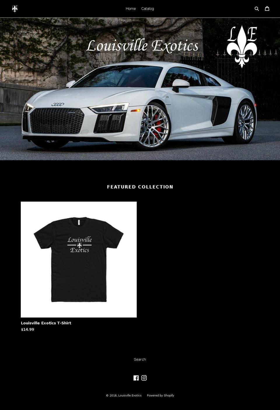 louisvilleexotics.com — Shopify storefront screenshot