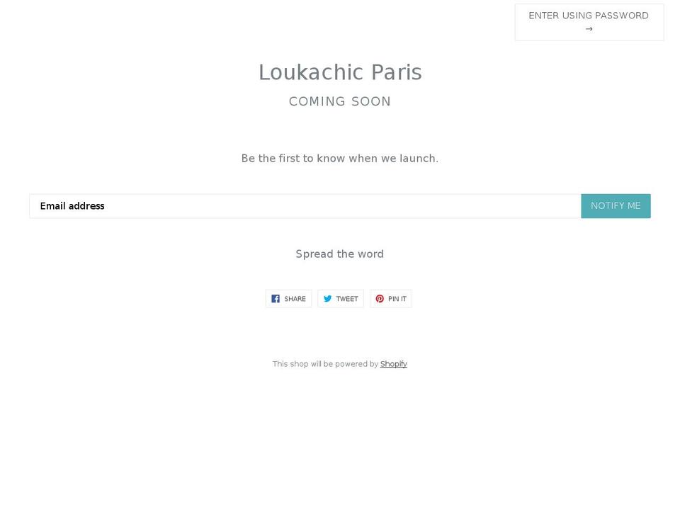loukachic.com — Shopify storefront screenshot