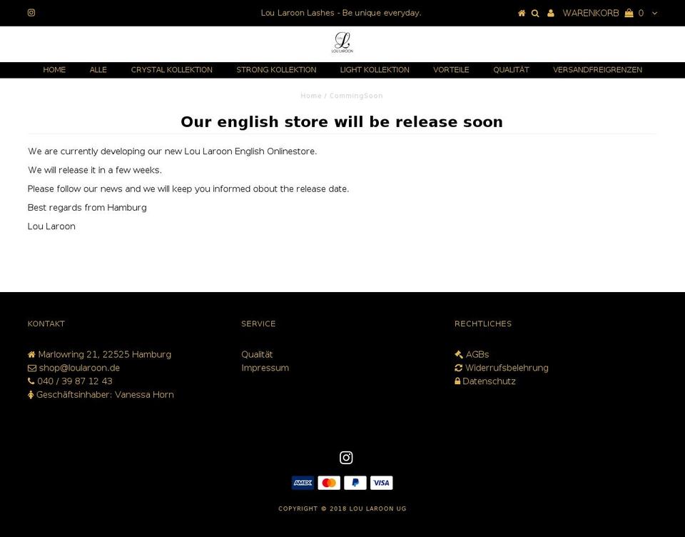 loularoon.com shopify website screenshot