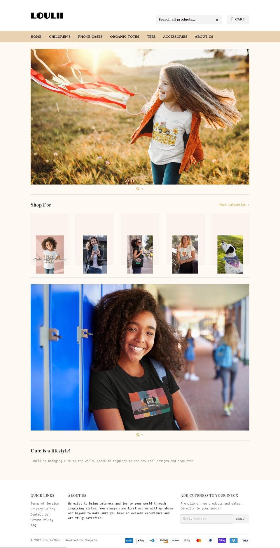 loulii.shop shopify website screenshot