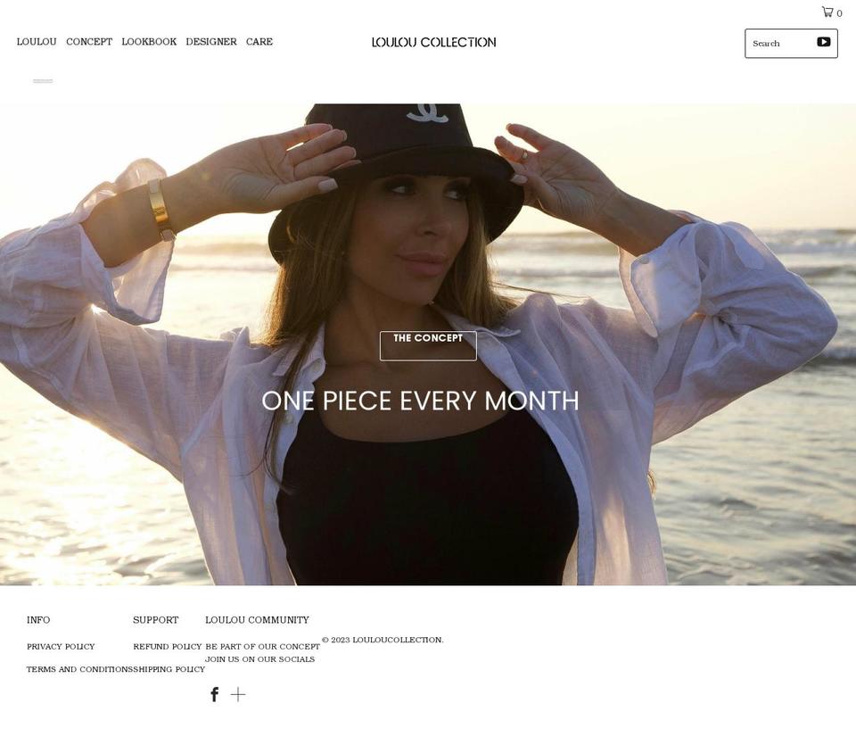 louloucollection.com shopify website screenshot