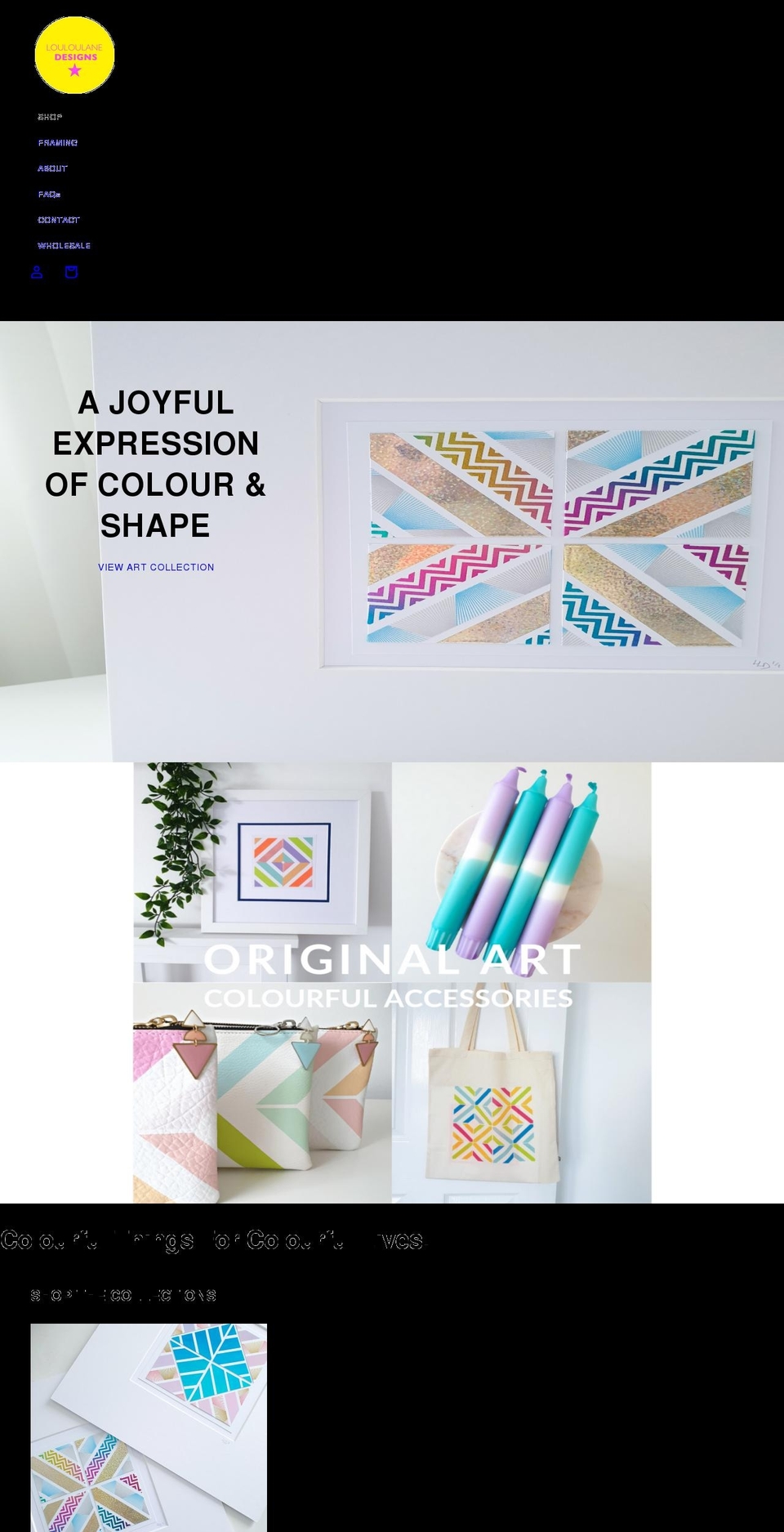 louloulanedesigns.co.uk shopify website screenshot