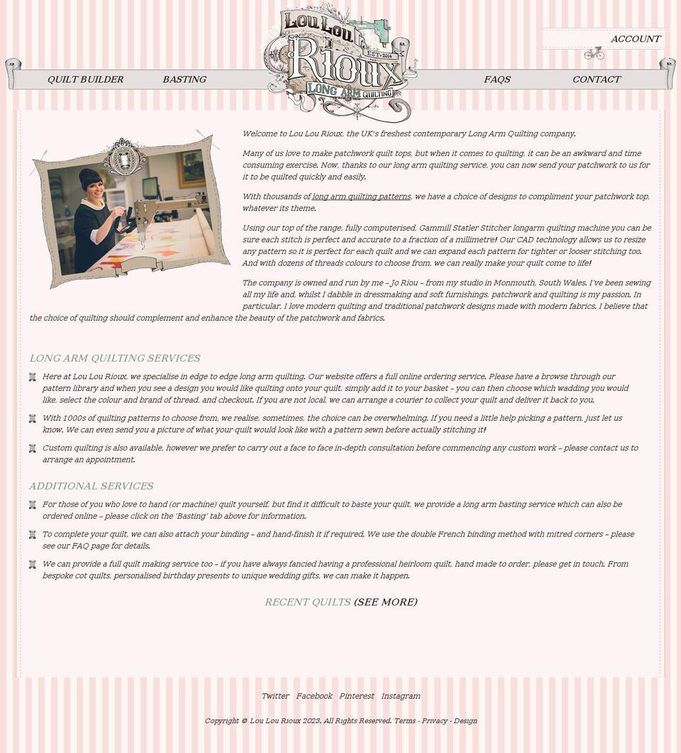 loulourioux.co.uk shopify website screenshot