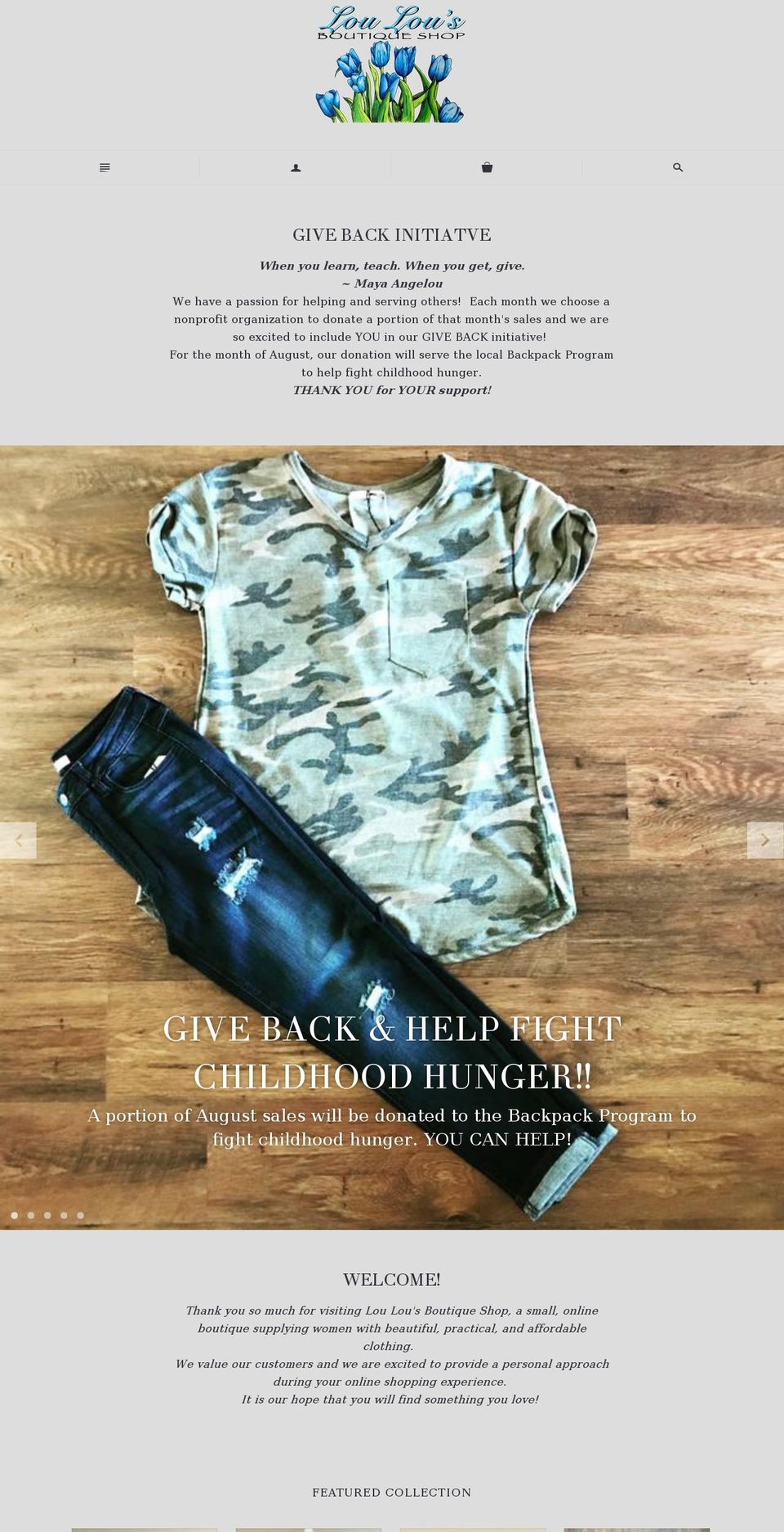 loulousboutiqueshop.com — Shopify storefront screenshot