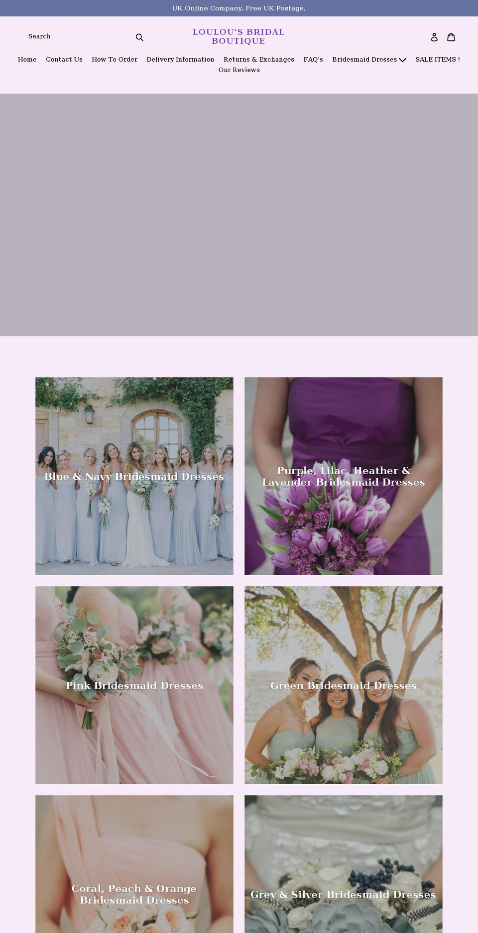 loulousbridalboutique.co.uk shopify website screenshot
