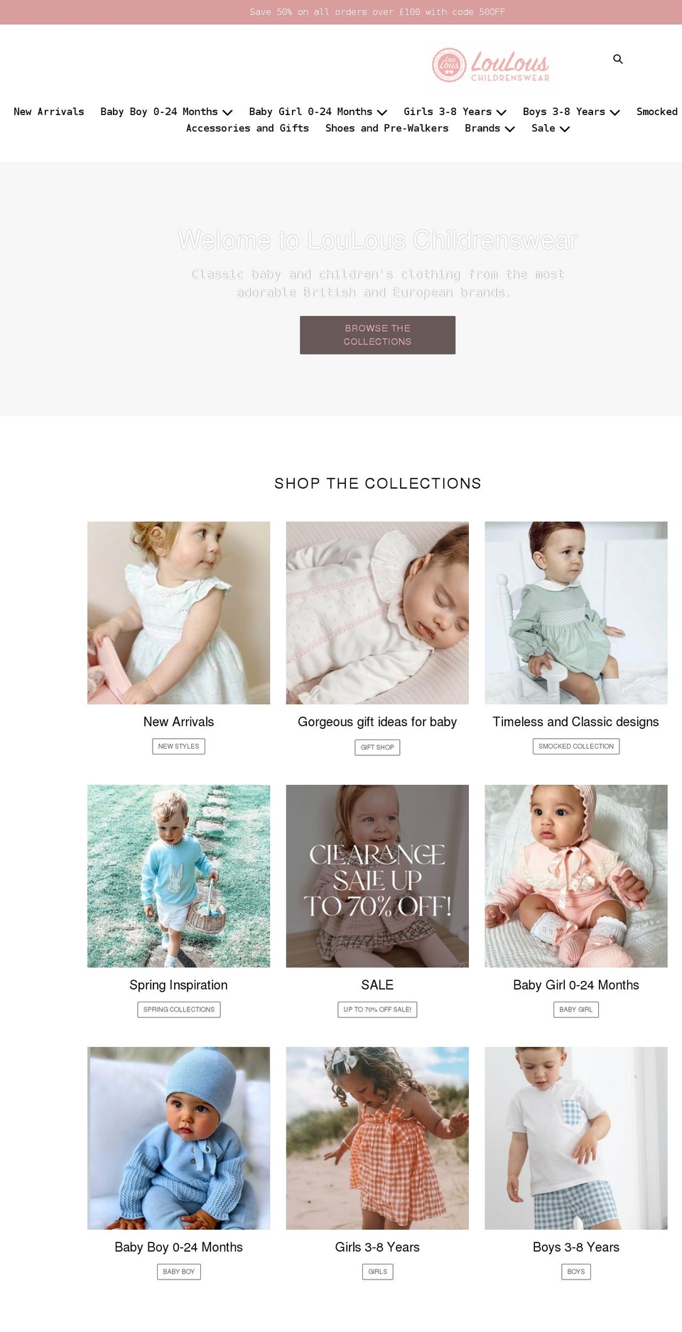 New Website Shopify theme site example loulouschildrenswear.co.uk