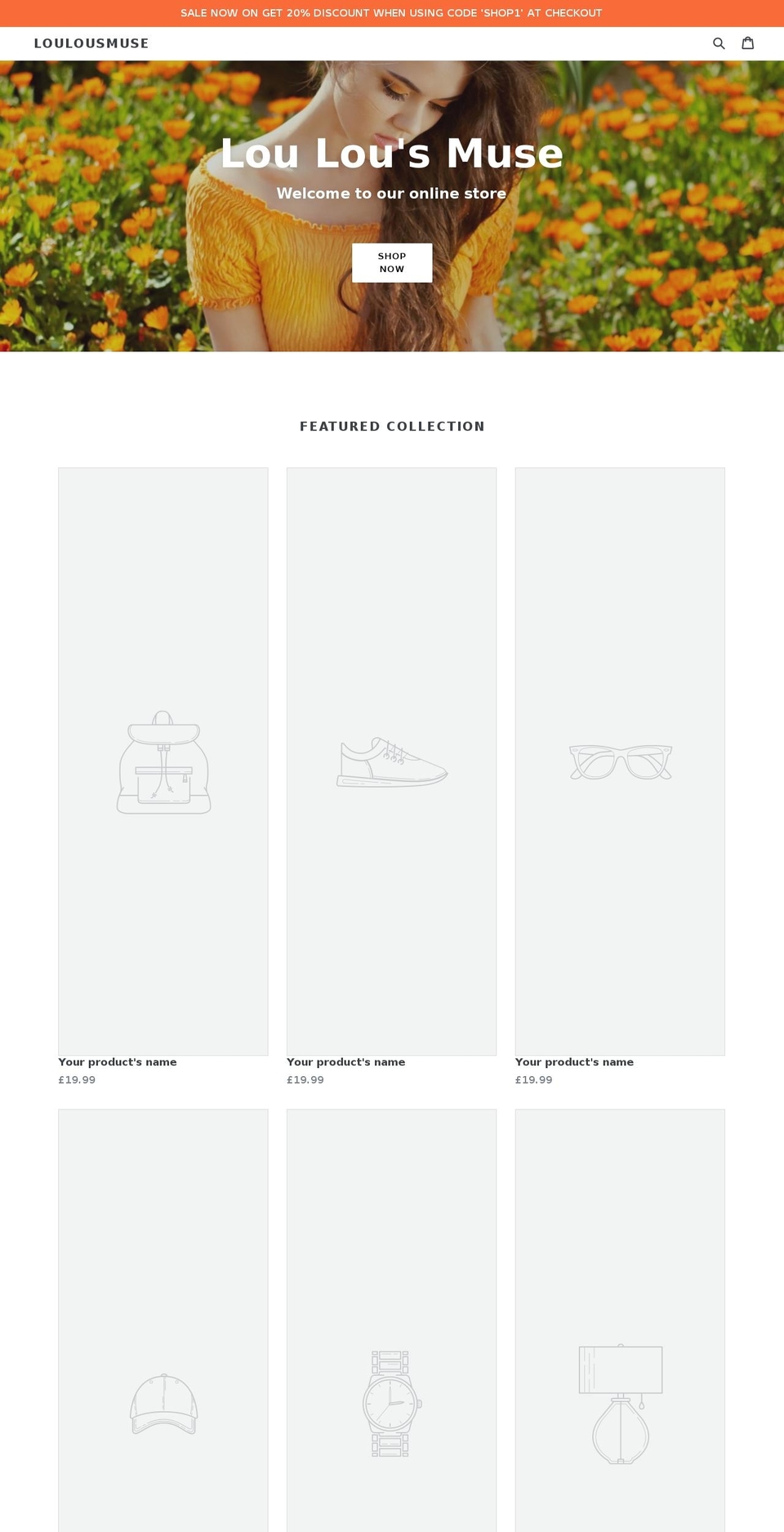 loulousmuse.myshopify.com shopify website screenshot