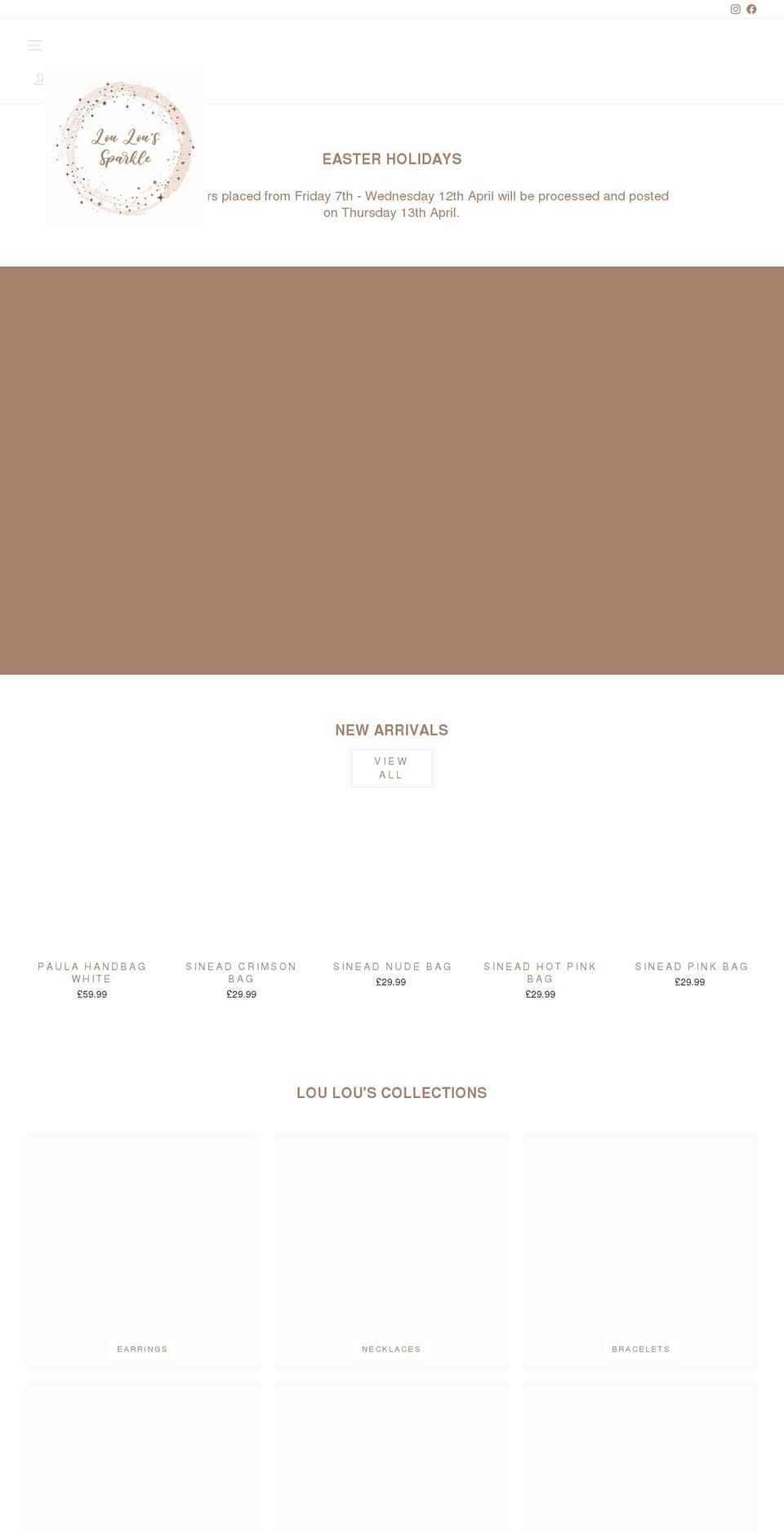 louloussparkle.com shopify website screenshot