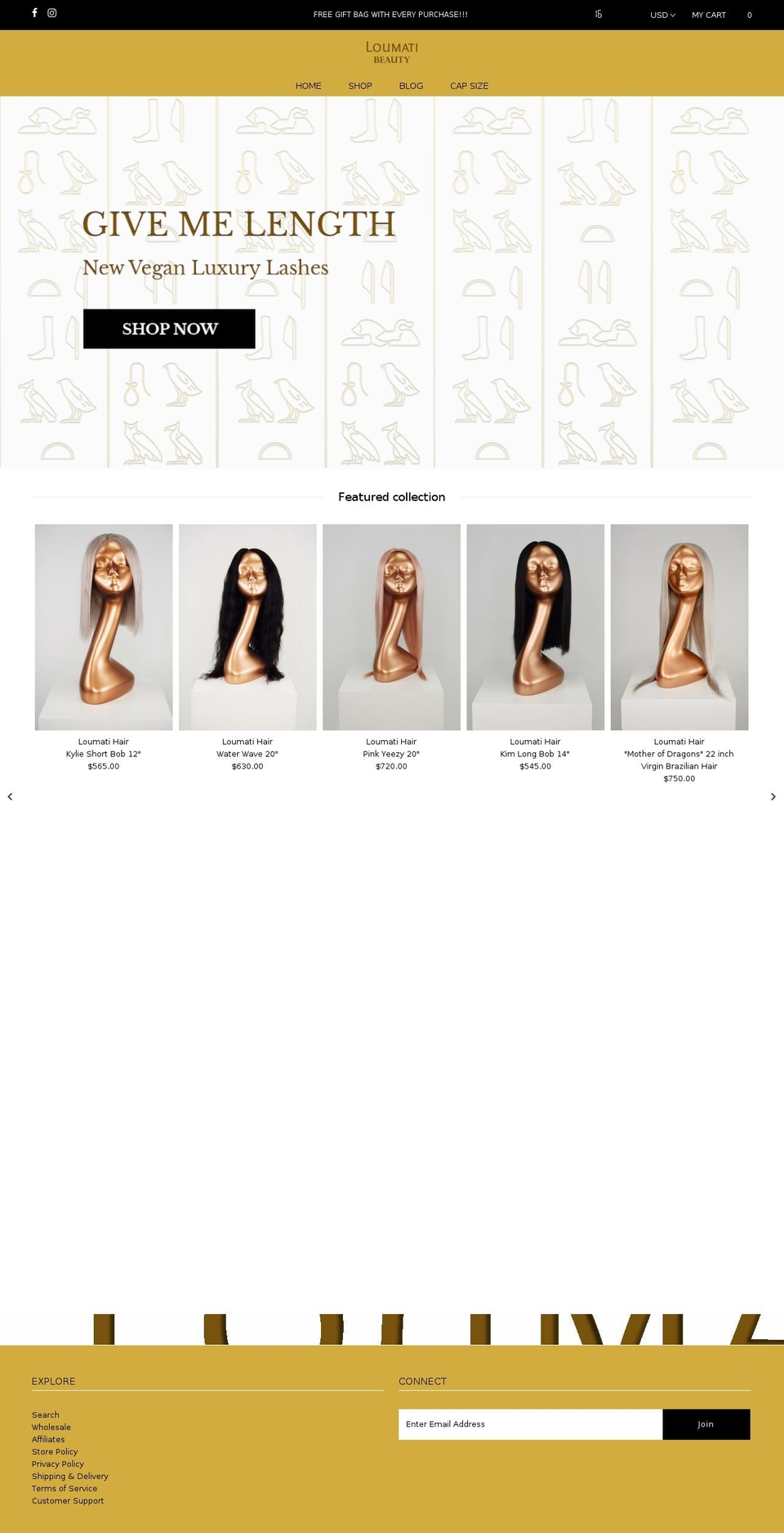 loumatibeauty.com shopify website screenshot