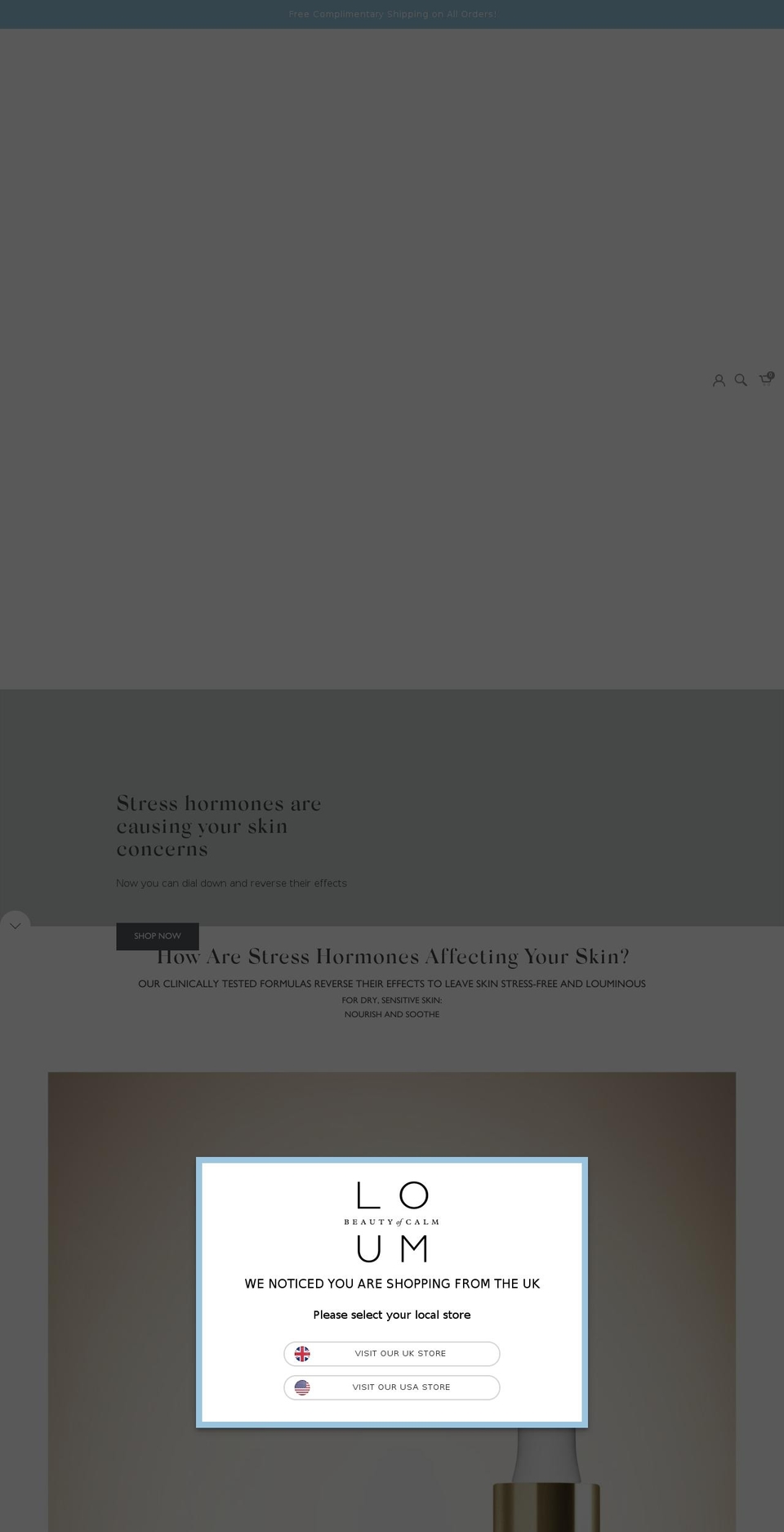 loumbeauty.com shopify website screenshot