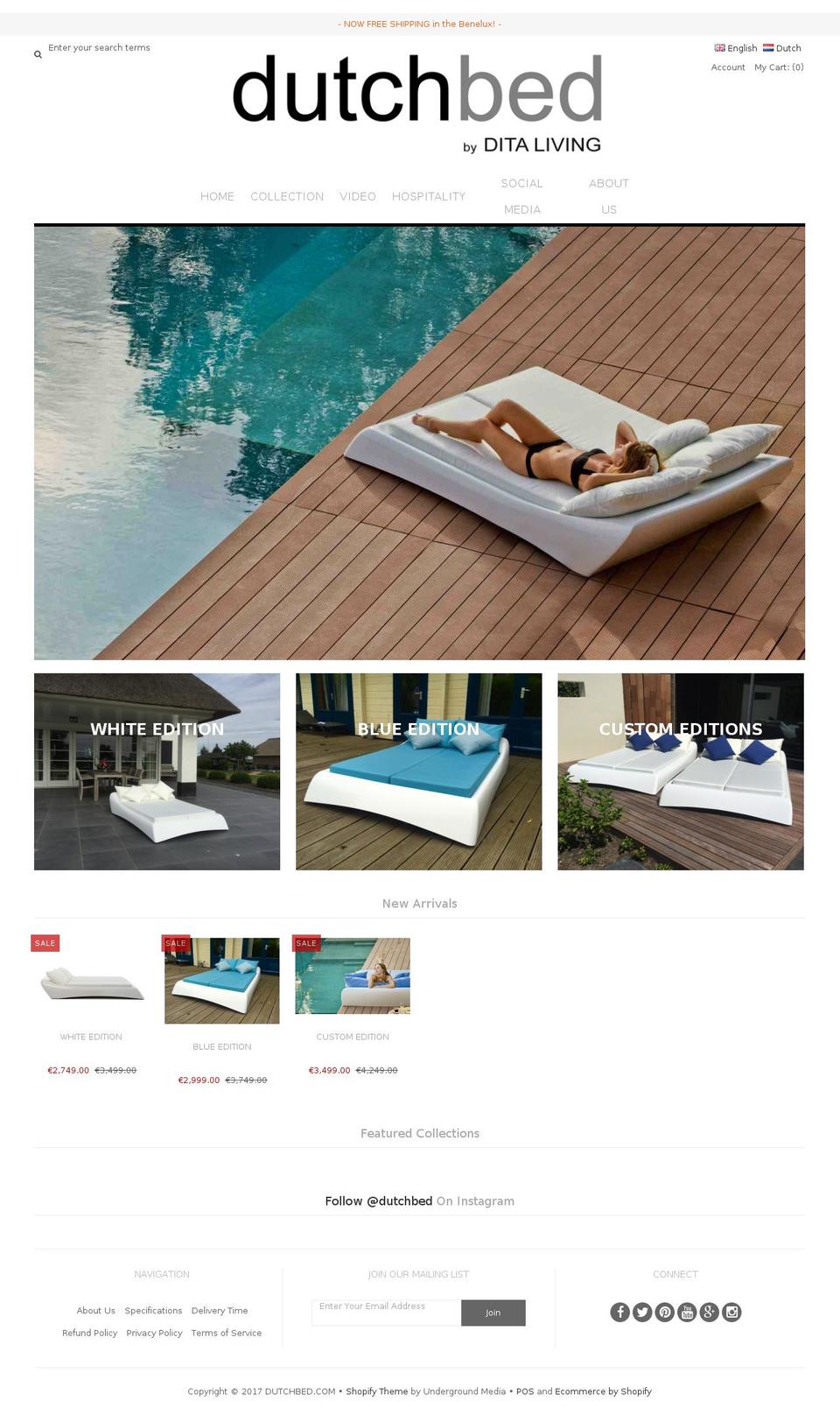 lounge-bed.com shopify website screenshot