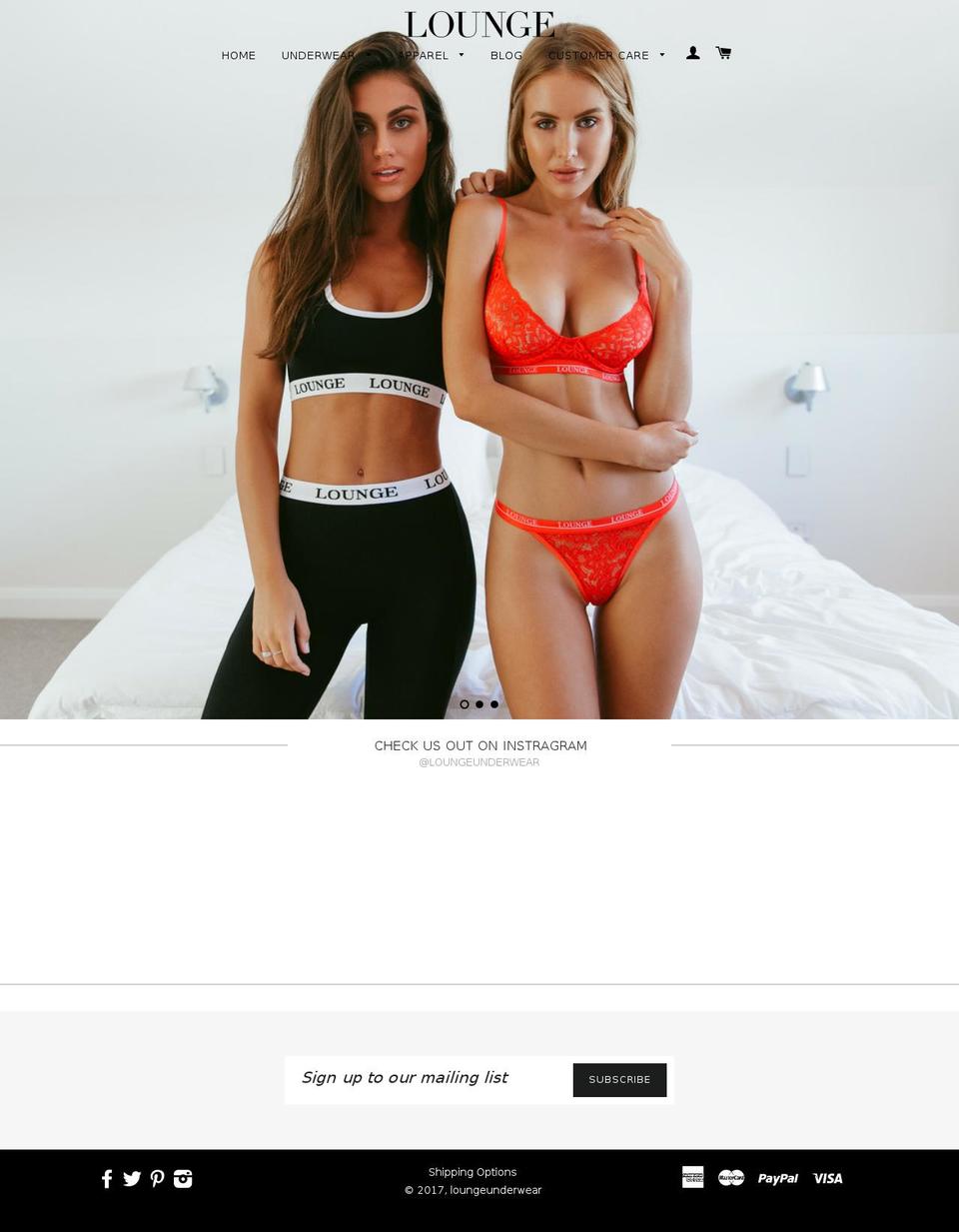 loungeunderwear.com shopify website screenshot