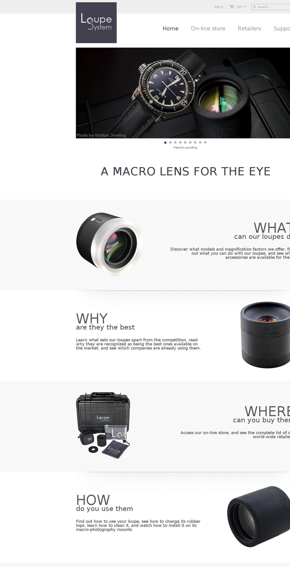 loupesystem.com shopify website screenshot