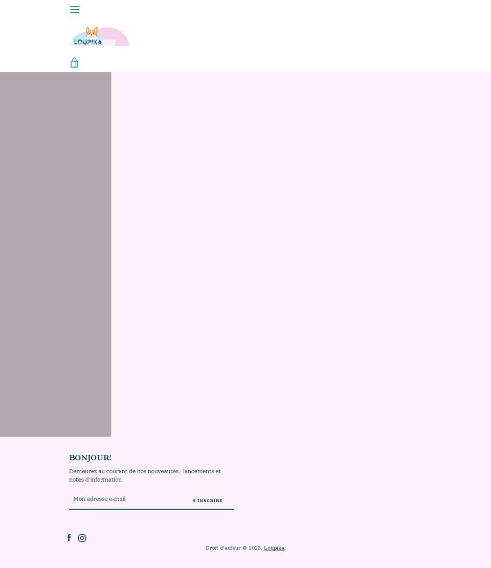 loupika-paris.com shopify website screenshot