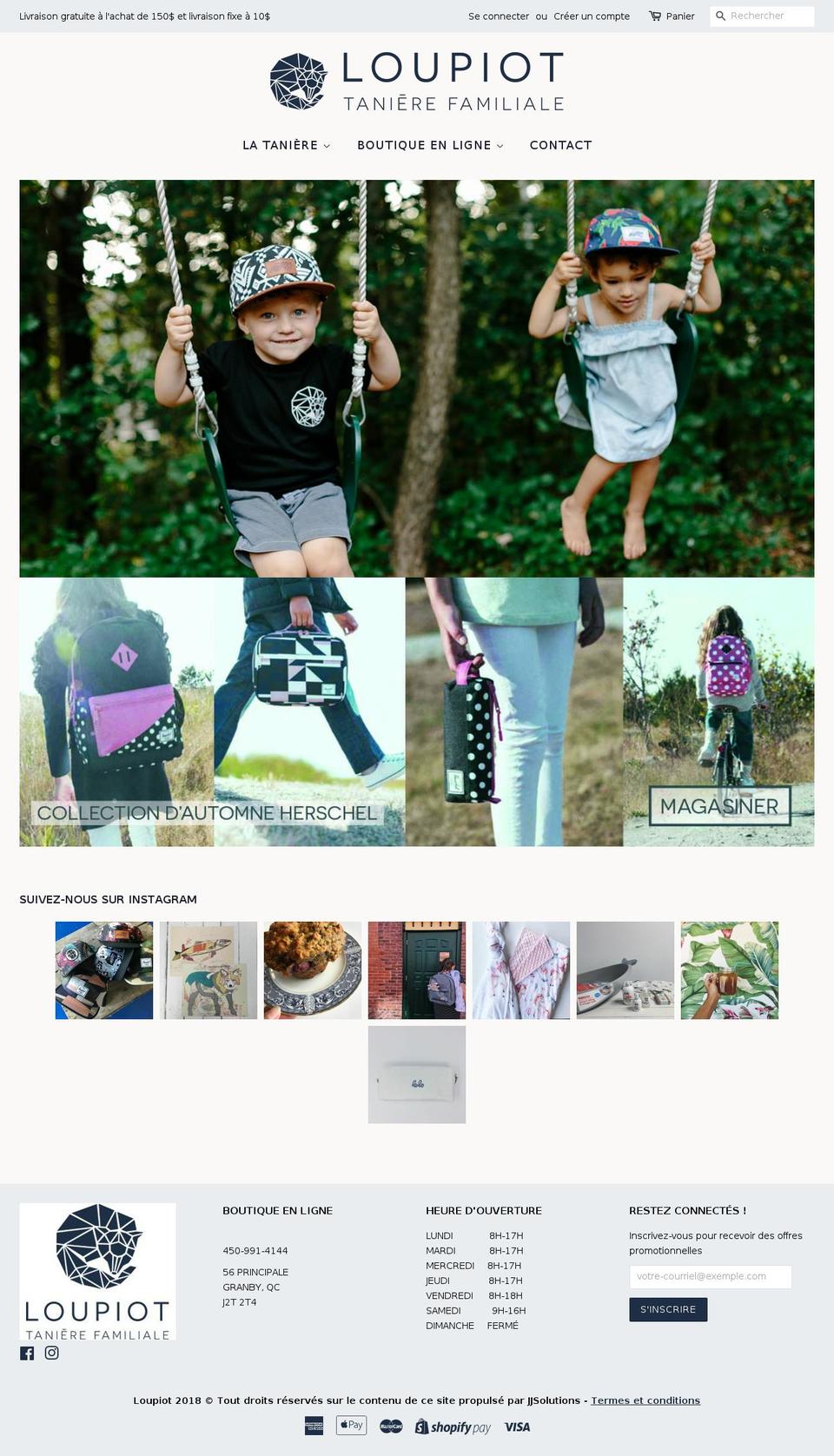 loupiot.ca shopify website screenshot