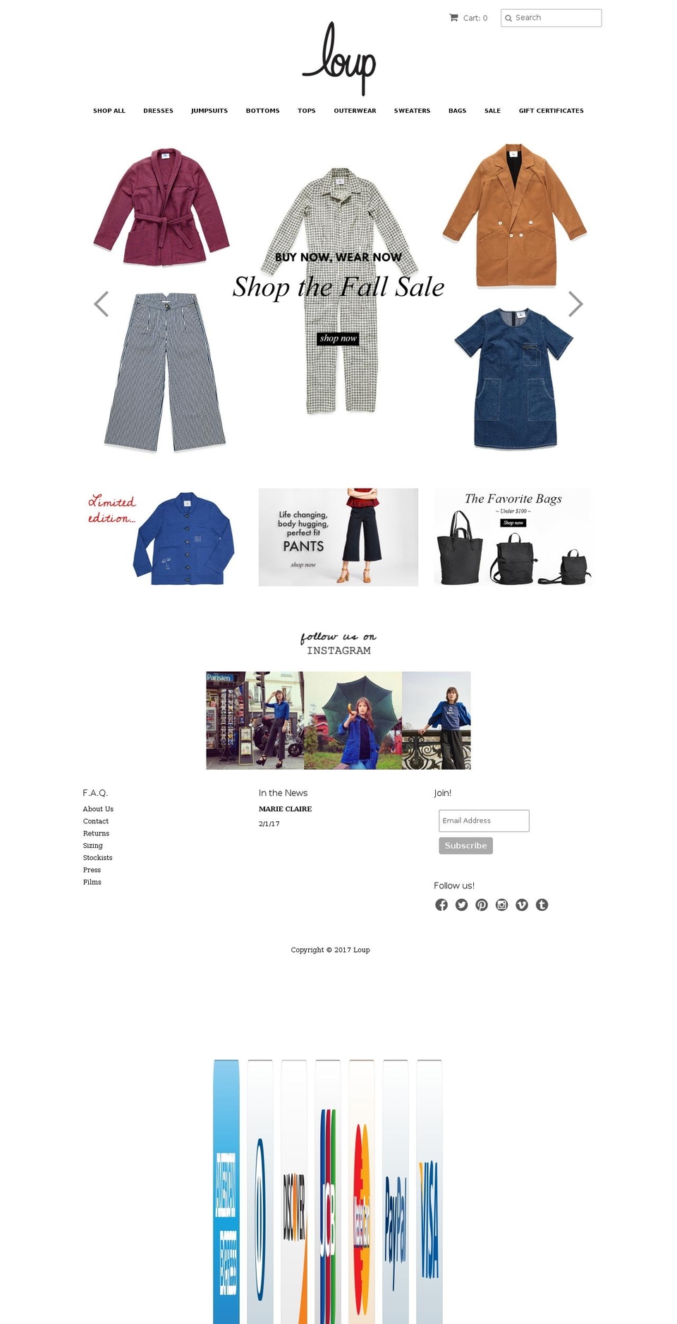 Responsival Shopify theme site example louponline.com