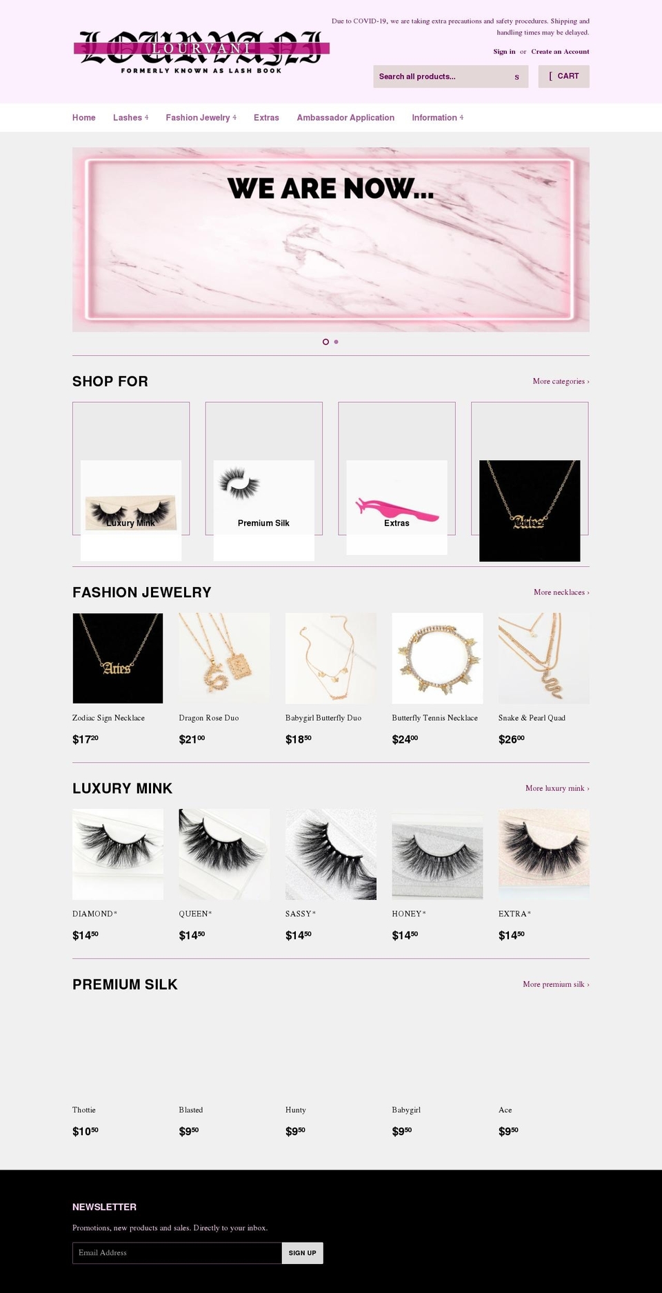 lourvani.com shopify website screenshot
