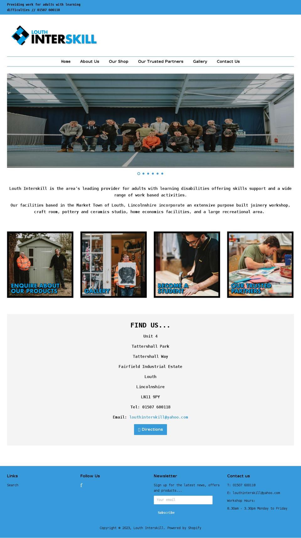 louthinterskill.co.uk shopify website screenshot