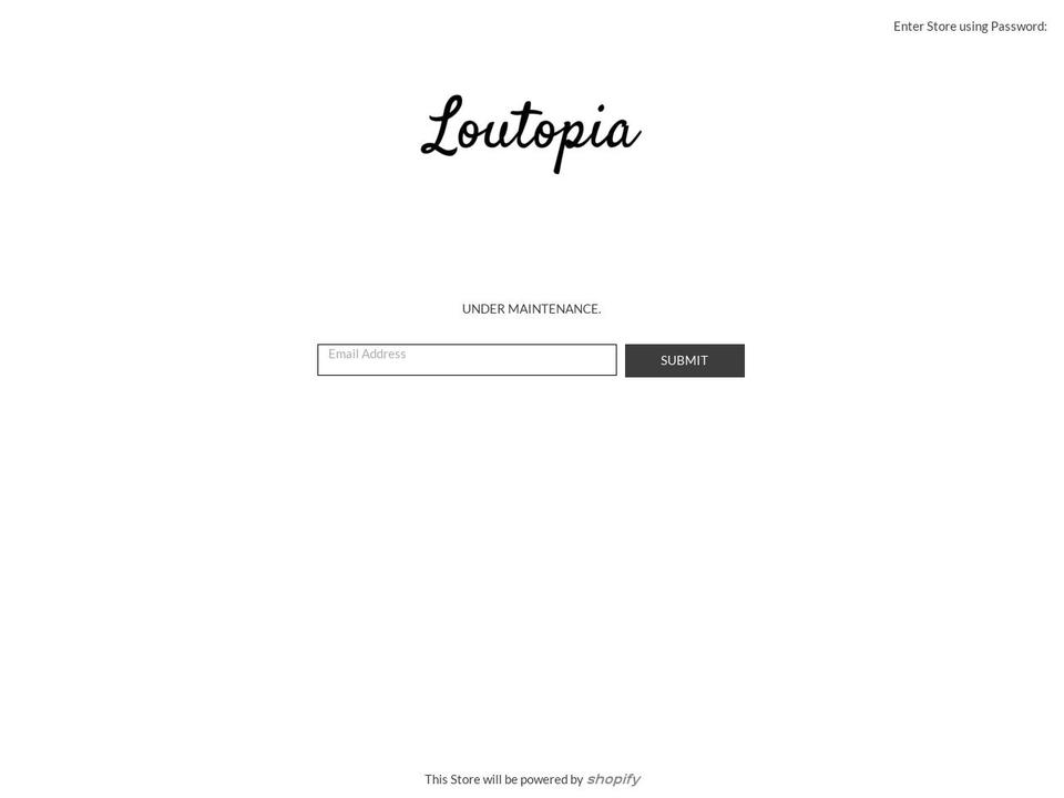 loutopia.ca shopify website screenshot